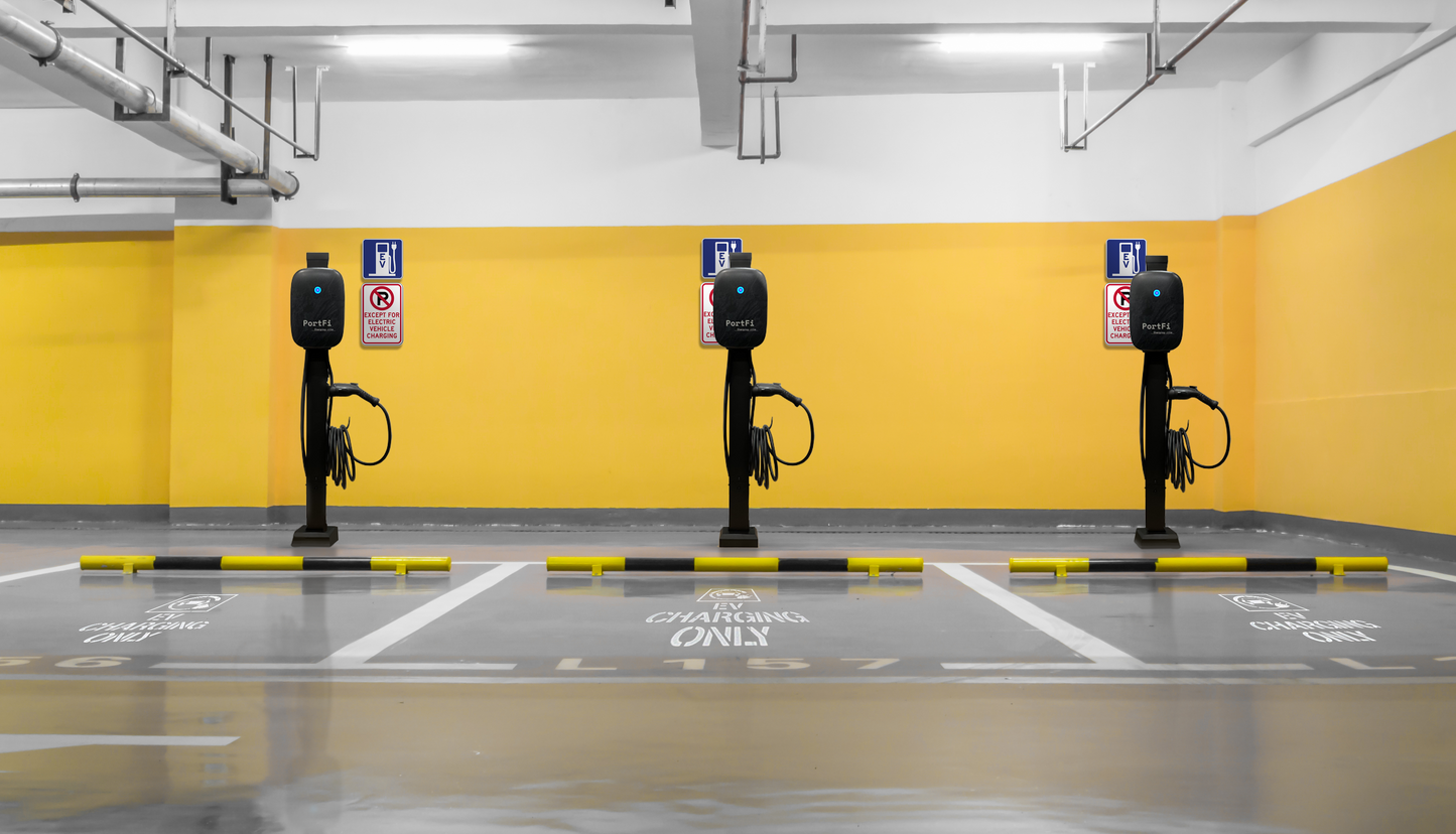 PortFi Commercial EV Charging Solution · Smart Level 2 Station & Software Bundle