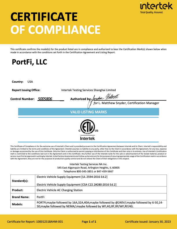 PortFi Incentivized EV Charging Package · Low Barrier of Entry, High Probable Returns