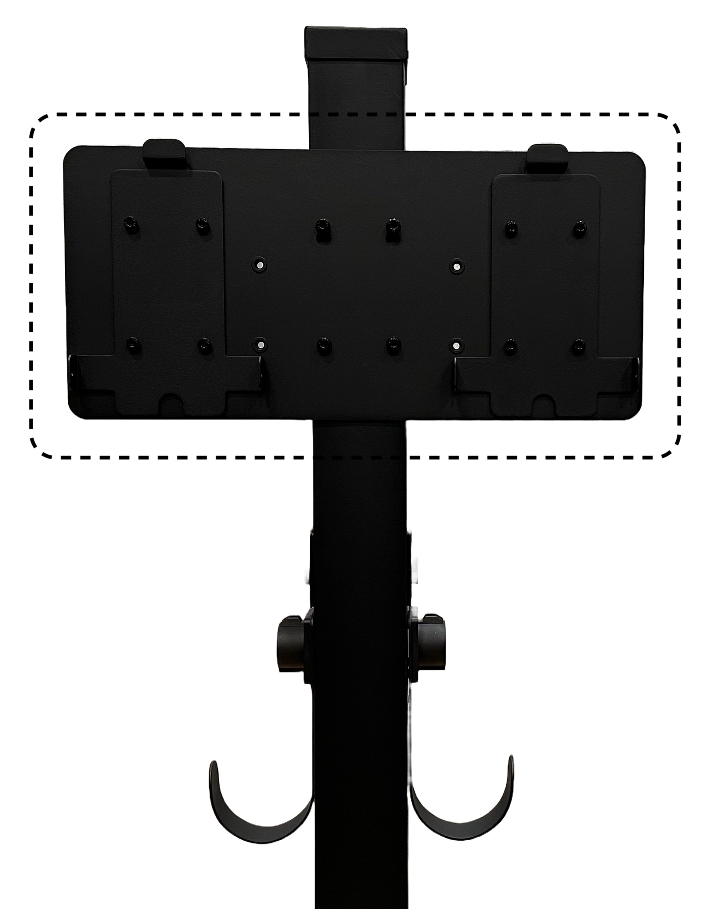 Side-by-side Dual-station Backplate for Pedestal