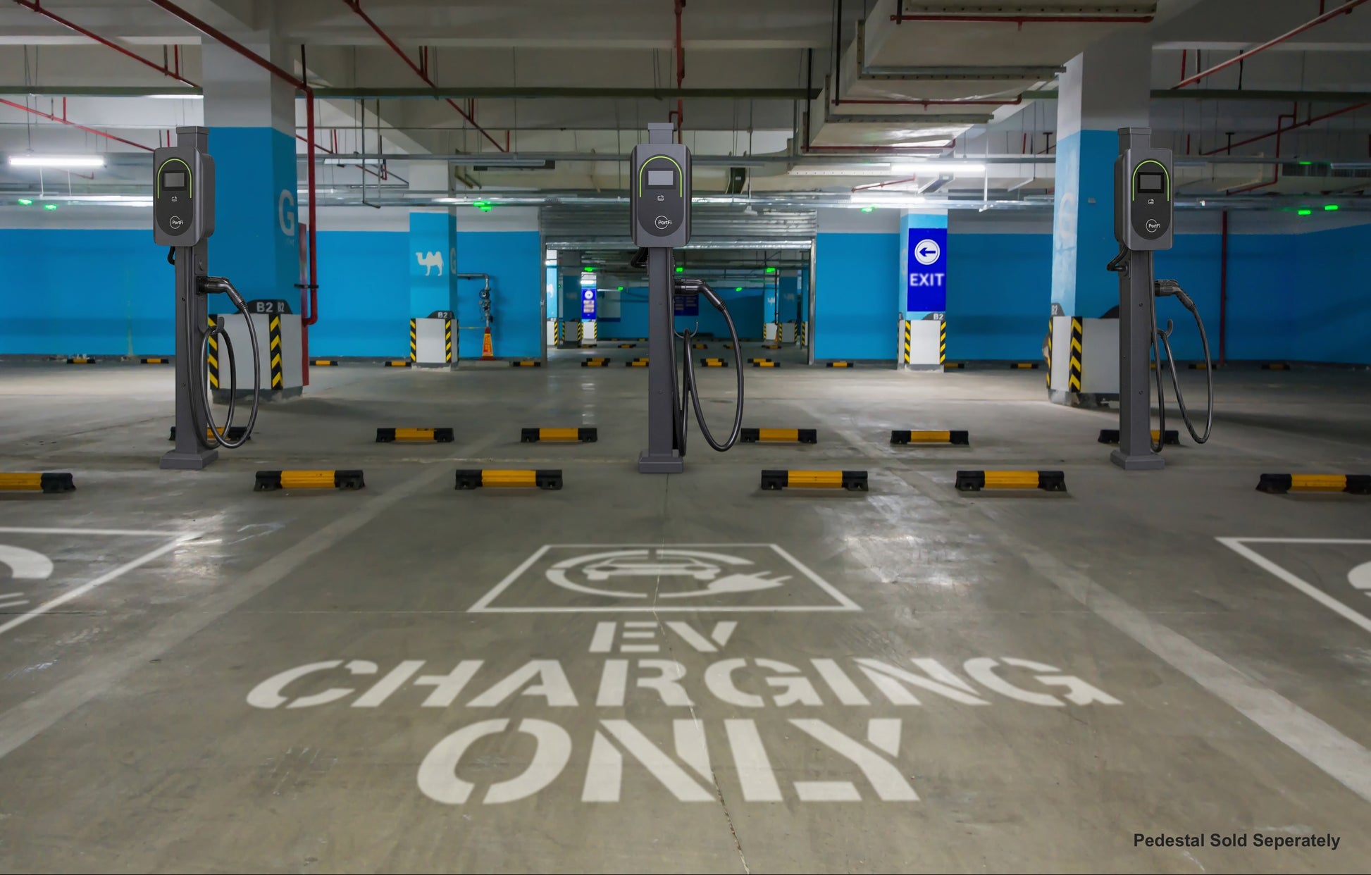 PortFi Charging Stations with Pedestals