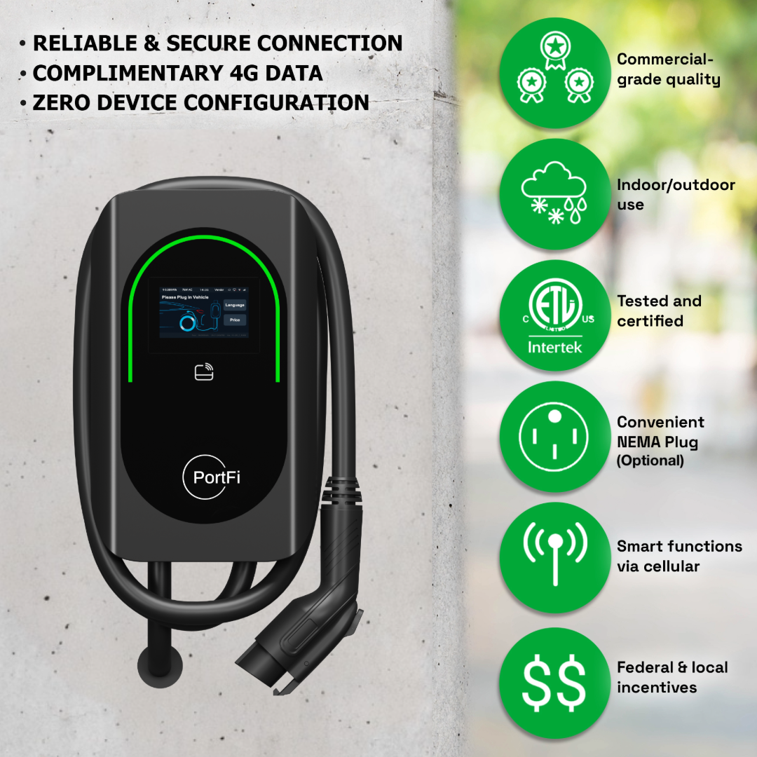 PortFi Commercial Smart Level 1 EV Charging Stations